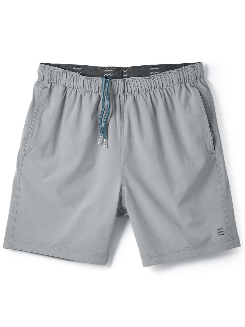 Free Fly Apparel Gray Men's Hybrid Shorts with Navy Drawcord